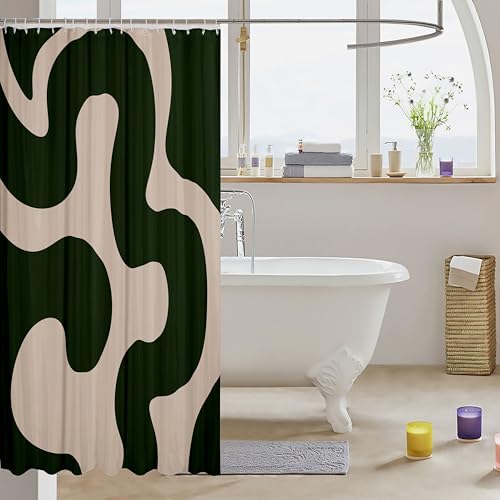 jejeloiu Modern Geometry Shower Curtain Set 72x78