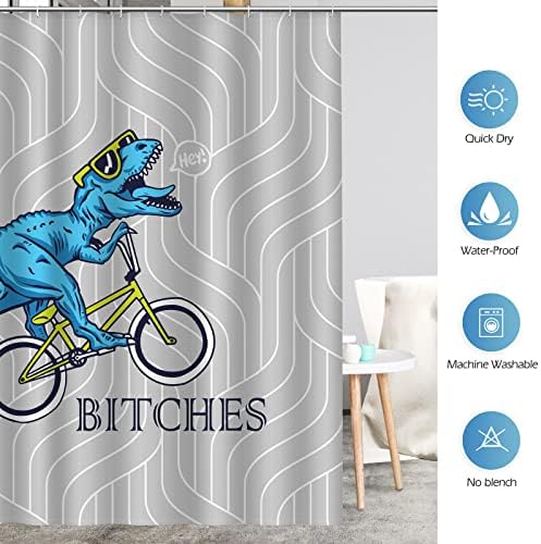 Stunning Dinosaur Stall Small Shower Curtain Educational Show