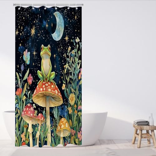 Mushroom-Shaped Bath Shower Curtains for Kids