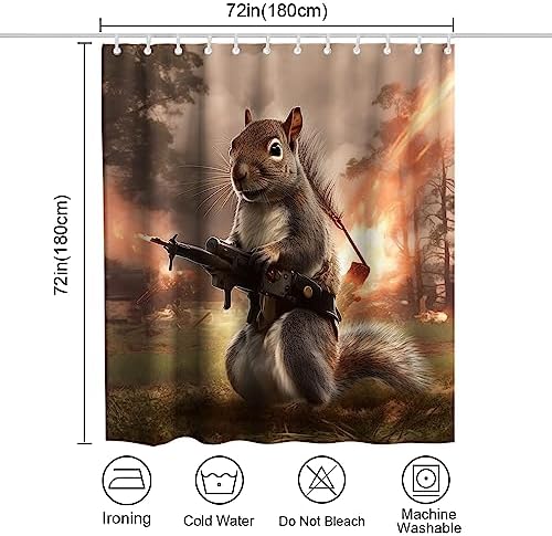 Elevate your bathroom with the Handsome War Rat shower curtain set
