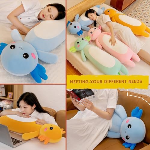 Somao Long Axolotl Plush Pillow Green