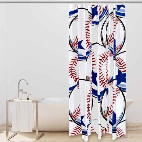 AKG551 Star Pattern Waterproof Bathroom Curtains
