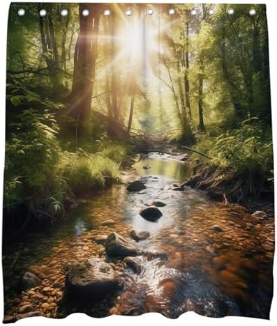 Sage Green Forest shower curtain