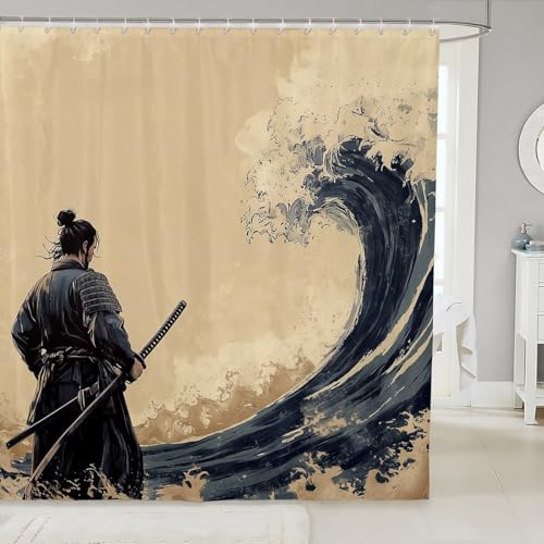 Japanese Samurai Shower Curtain