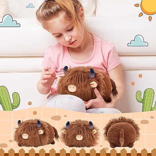 Mewaii Cute Highland Cow Plush Pillow - Soft squishy for cuddling