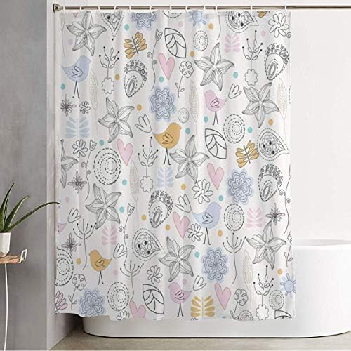 Blue Cute shower curtain for kids