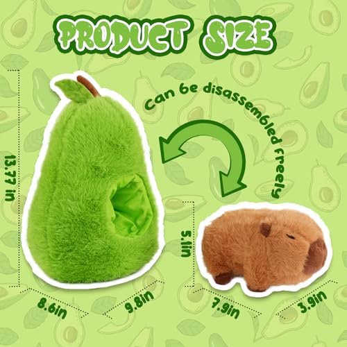 Avocado Capybara Plush Toy - Cavy Comfy Combination