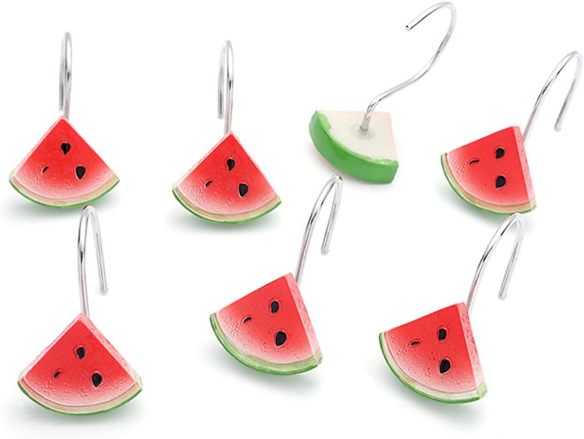 12 PCS Watermelon Shower Curtain Hooks Decorative