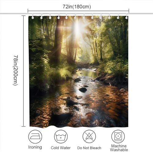 Sage Green Forest shower curtain