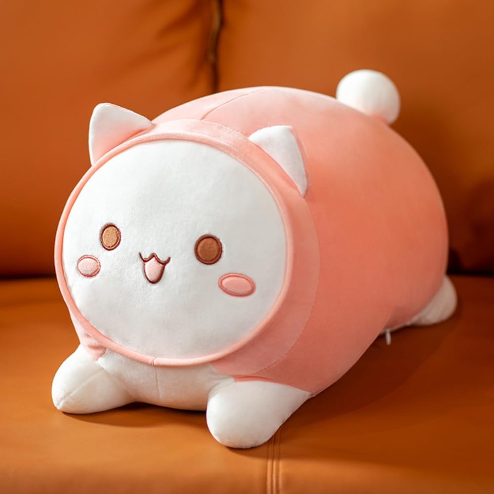 Kawaii Cat Plush Pillow for Kids