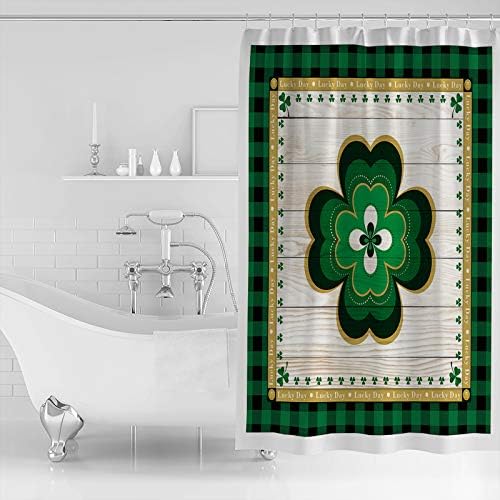 TocaHome Shamrock 36x72 Water-Resistant Shower Curtain Machine Washable