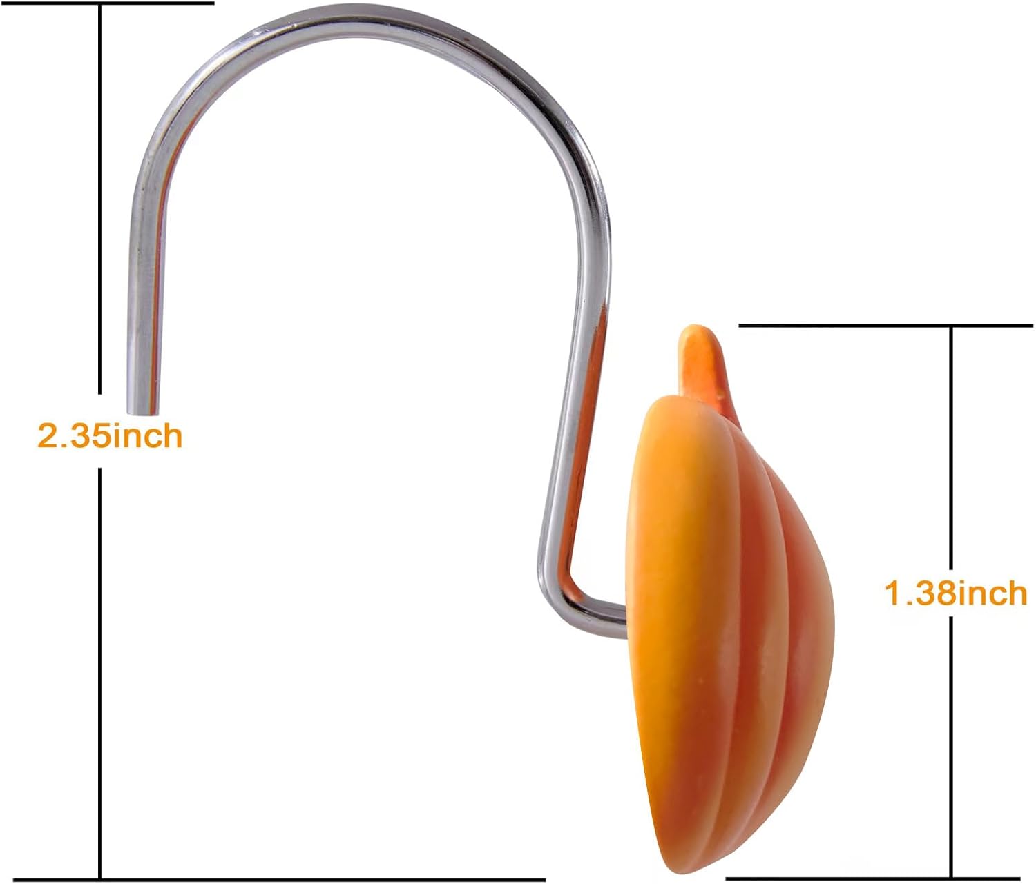 Estmy 12PCS Fall Autumn shower curtain hooks rings