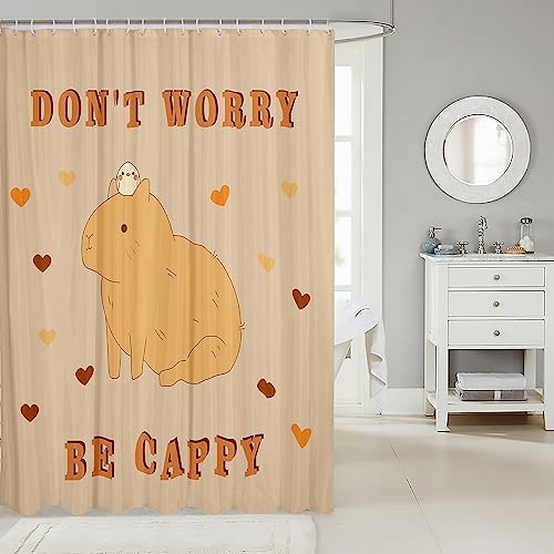 Capybara Shower Curtain for Kids