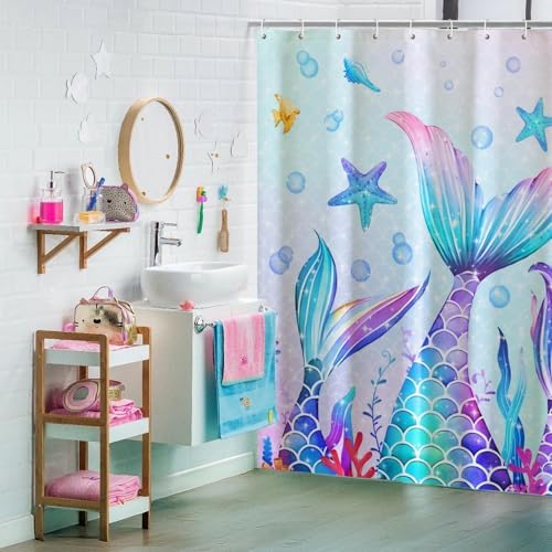 MelonBoat Mermaid Shower Curtain