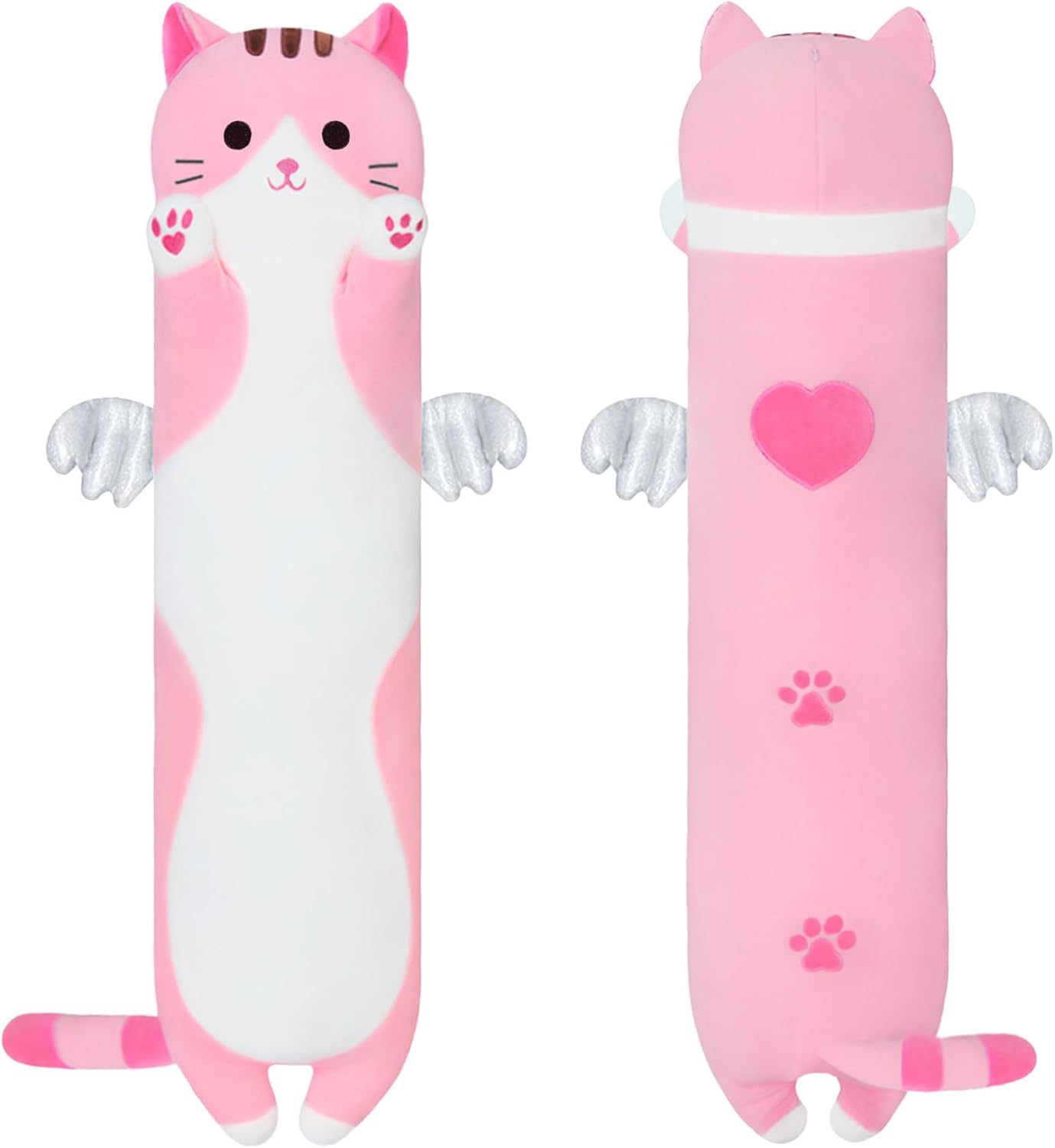 Cute Pink Kitten Plush Pillow - Soft and Adorable