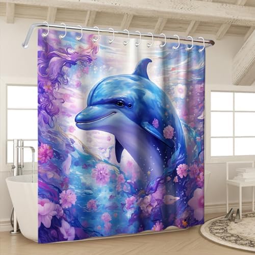 Cute Cartoon whale bathroom set machine washable waterproof