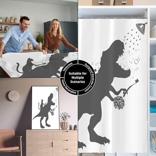 Super Fun Dinosaur Shower Curtain for Kids Waterproof Durable