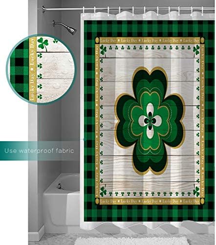 TocaHome Shamrock 36x72 Water-Resistant Shower Curtain Machine Washable