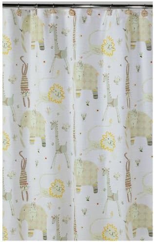 CreativeWare Animal Crackers shower curtain Off-White