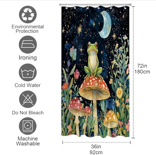 Mushroom-Shaped Bath Shower Curtains for Kids