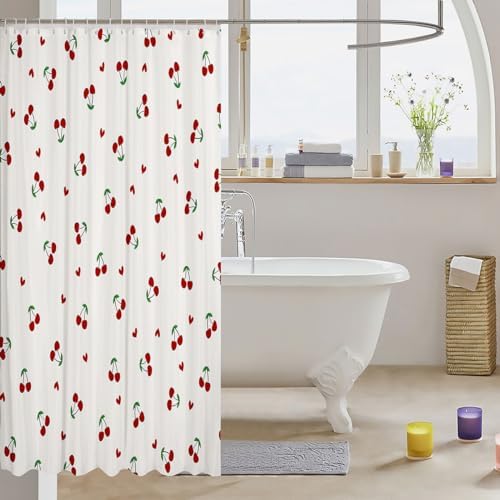 Feelyou Kids Red Cherry Bath Curtain