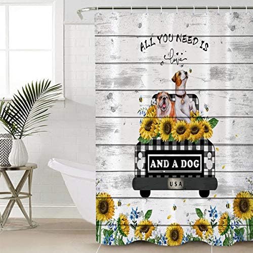 12-Piece Waterproof Bathroom Curtain Set Original Design