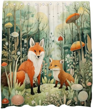 Sprout of Green-ness Kids Botanical Forest Shower Curtain