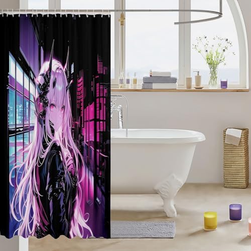 Erosebrildai Japanese Anime Washable Shower Curtain