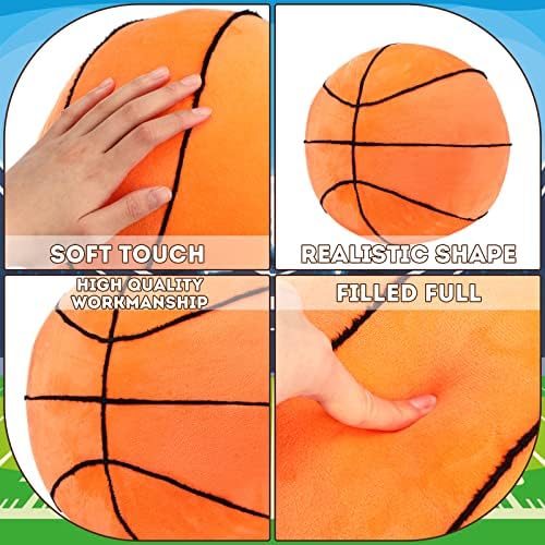 Sratte 4-Piece Sports Plush Pillow Set for Kids