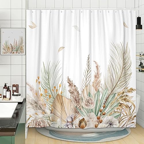 JAWO Boho Brown Floral Leaves Bath Momentum bathing experience