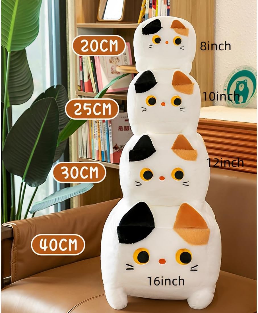 JPORSHU 12 Cute Block Cat Plush Toy for Kids