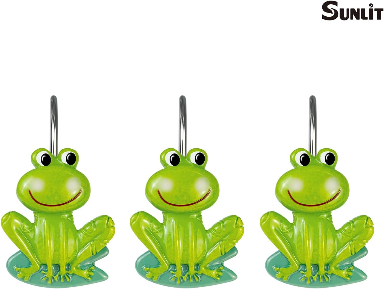 SunlitFarmhouseFrogShowerCurtainHooks