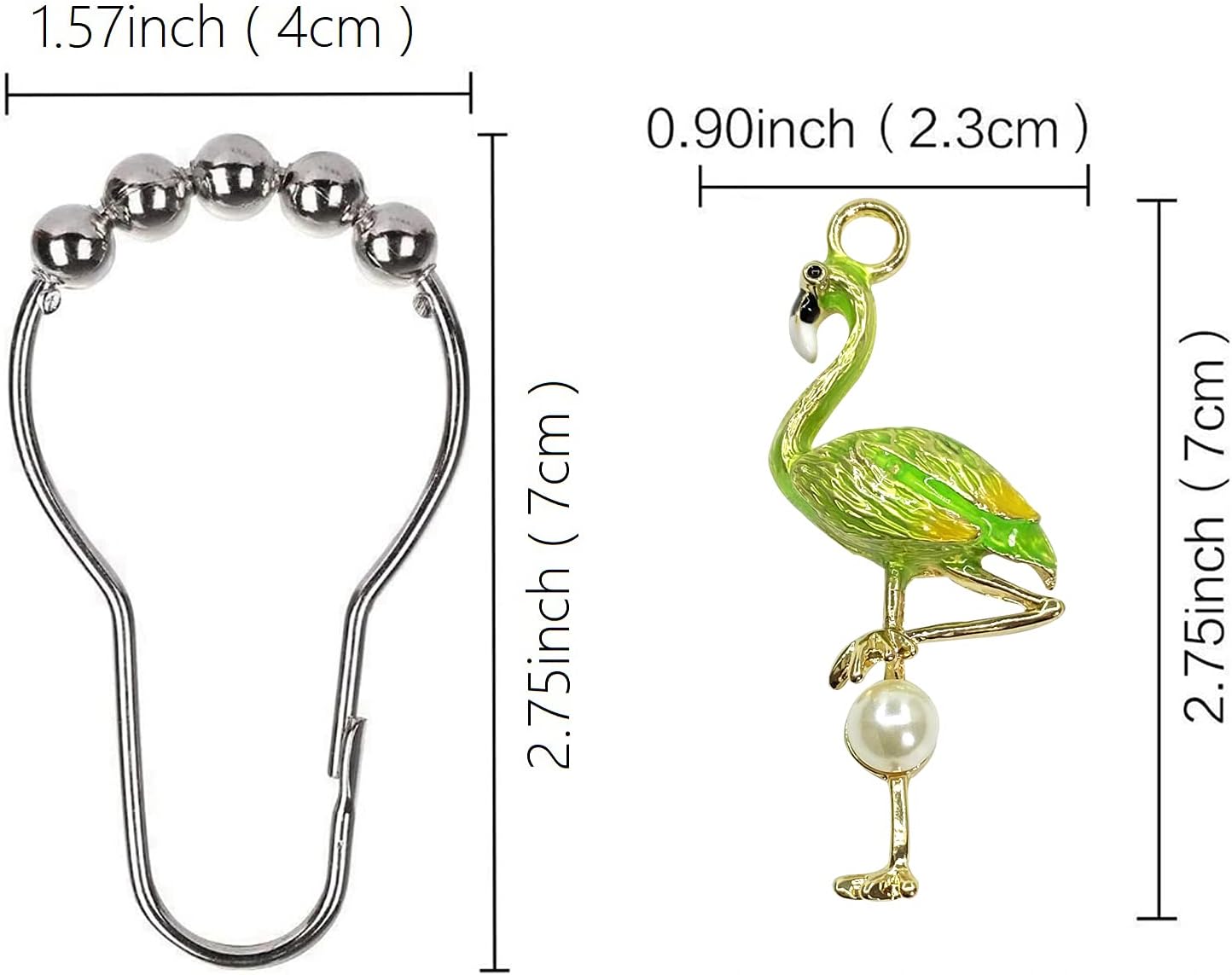 12-Piece Flamingo Showers - Rustproof Stylish