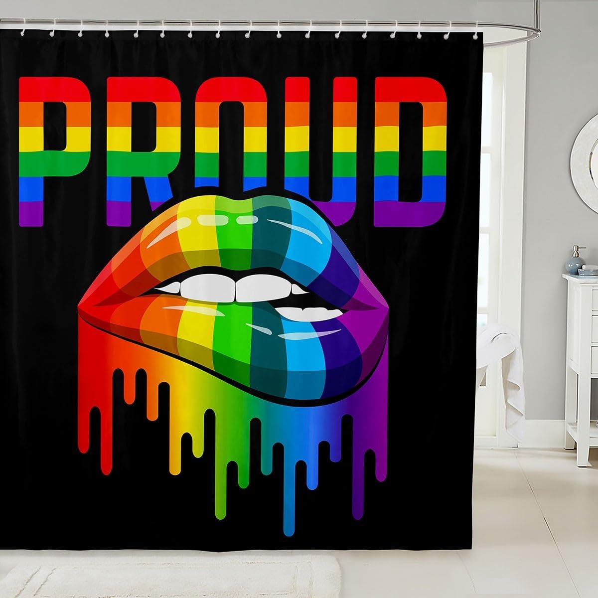 Pride Theme Shower Curtain Set 72x72 Inch