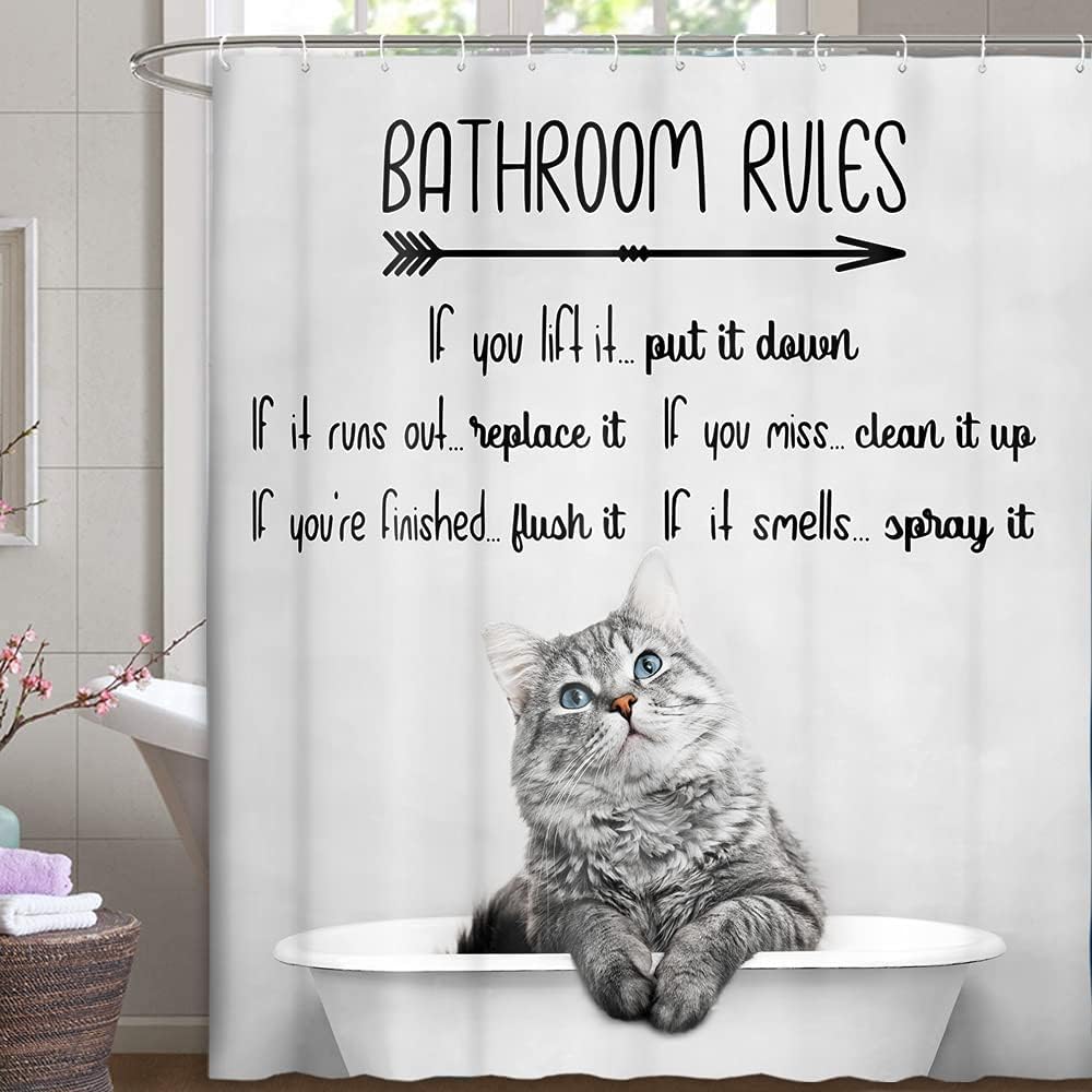 Funny Cat Shower Curtain