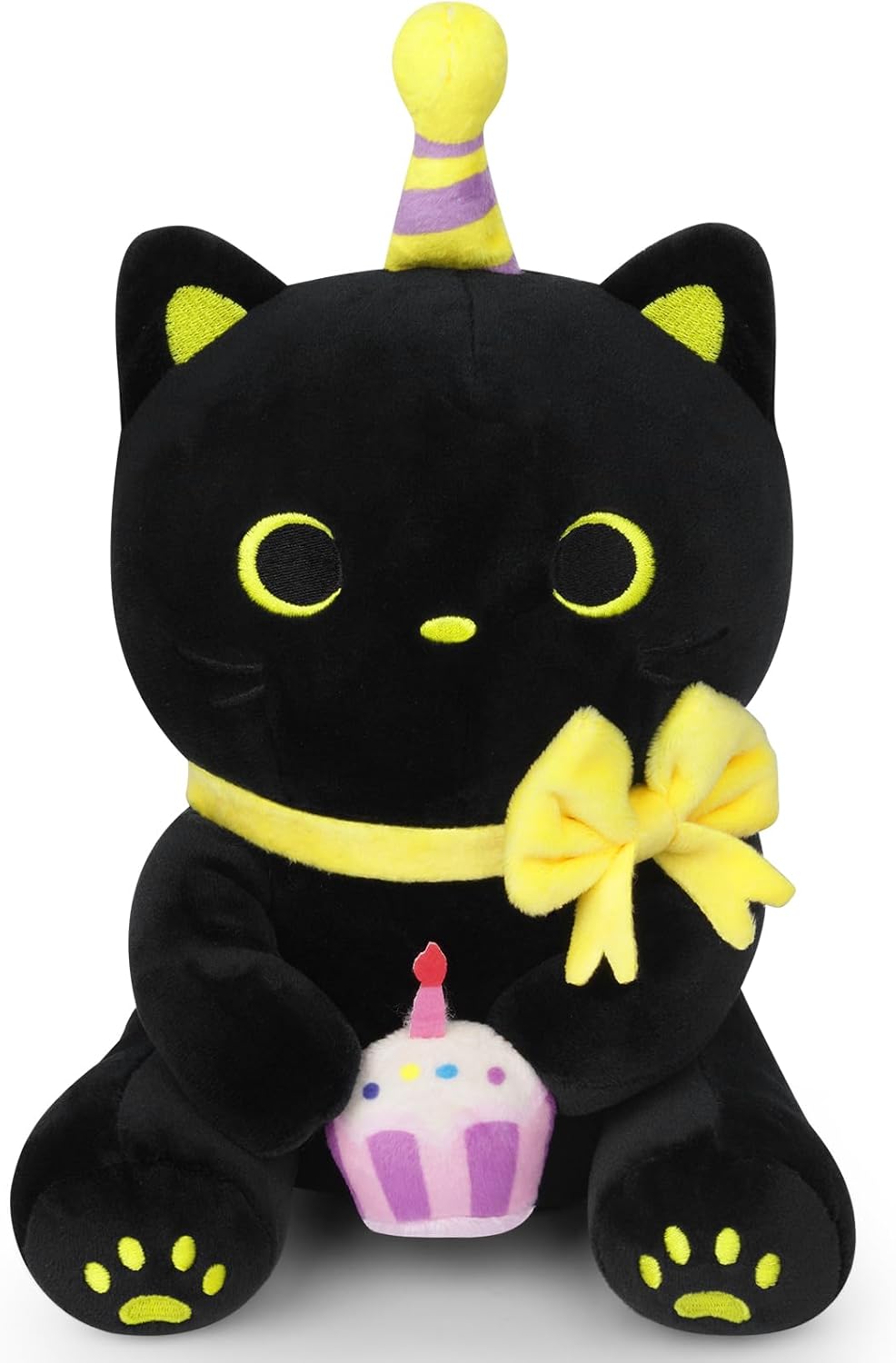 Black Cat Plush - Happy Birthday Stuffed Animal