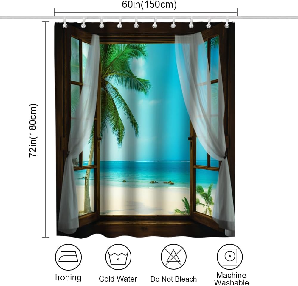 Beach Beach shower curtain