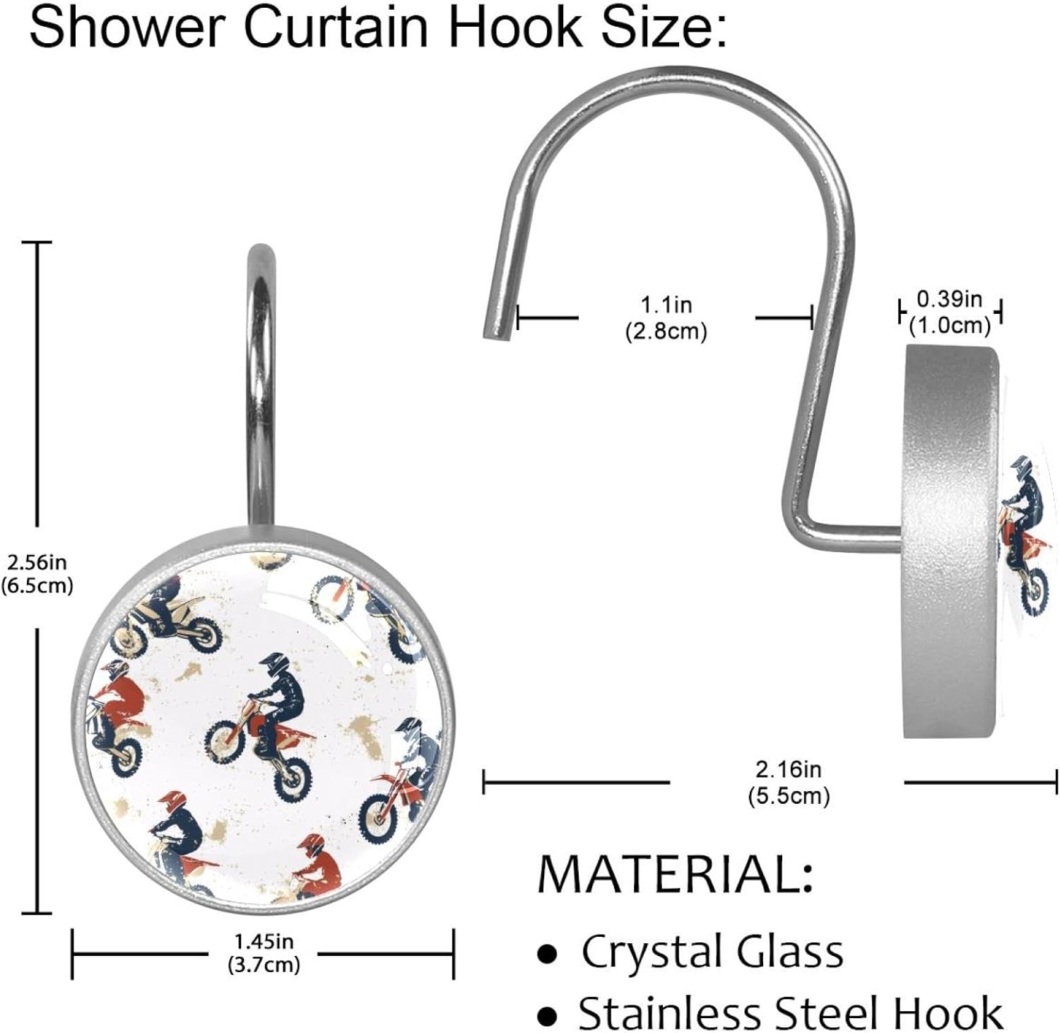 Ultimate Motor Cross Boys Shower Curtain Set
