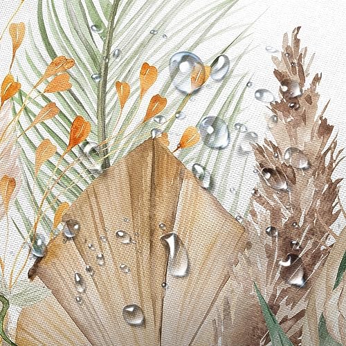 JAWO Boho Brown Floral Leaves Bath Momentum bathing experience