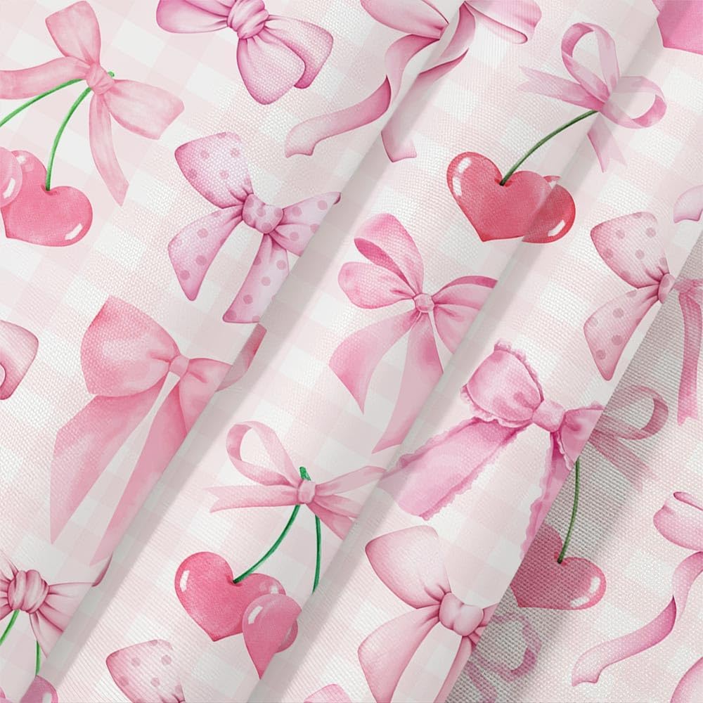 JAWO Cute Pink Bow Shower Curtain