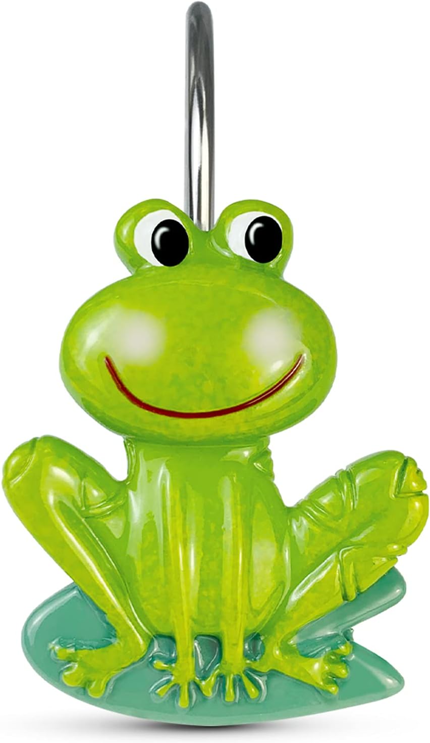 SunlitFarmhouseFrogShowerCurtainHooks