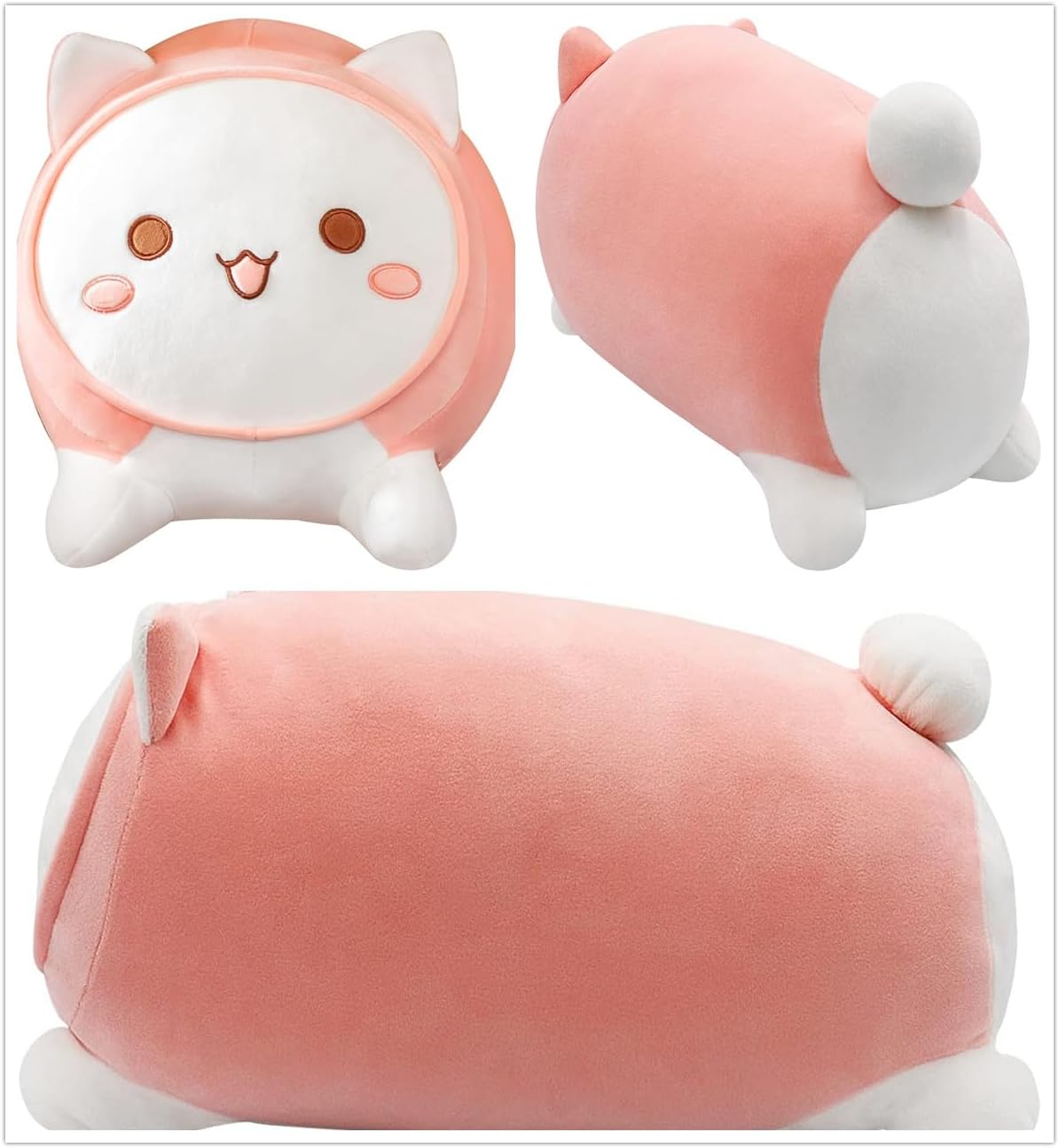 Kawaii Cat Plush Pillow for Kids