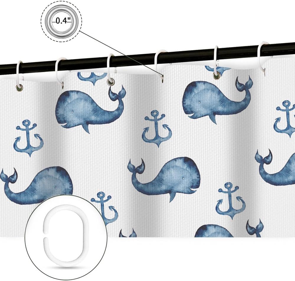 Wathon Nautical Shower curtain Set - 70X70 inches