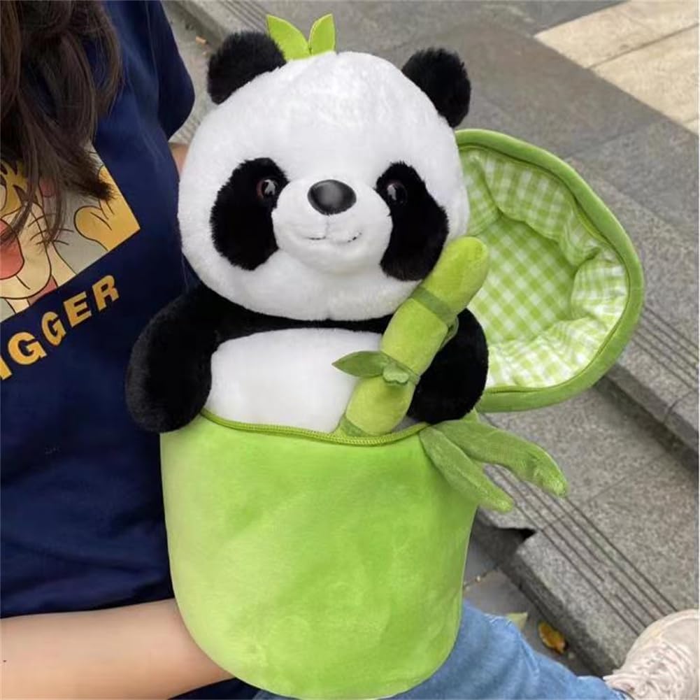 Shapeazy Bamboo Tube Panda Plush Toy 98in 1
