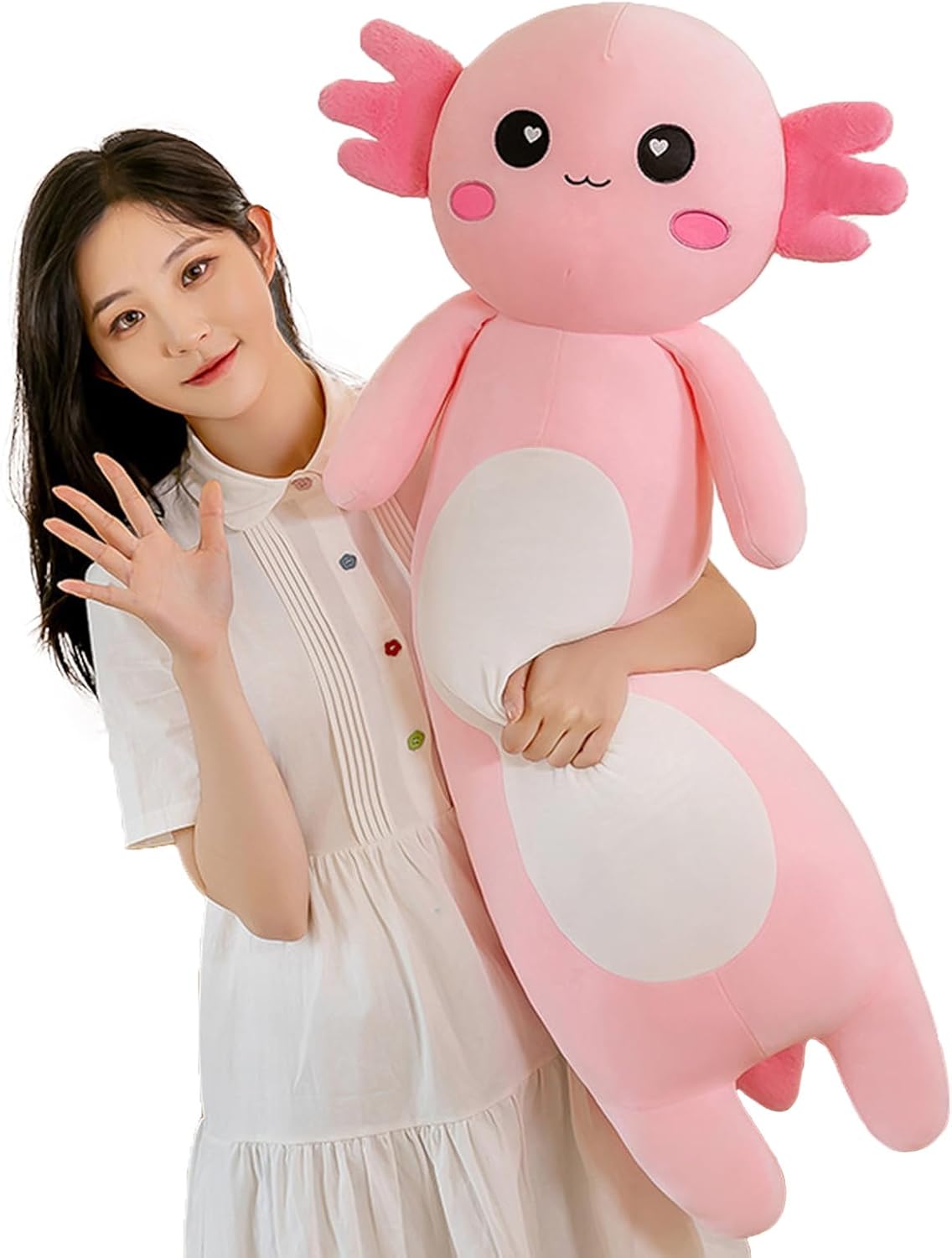 Somao Axi-Cool Plush Pillow Cute Axolotl Body Pillow for Kids 65cm