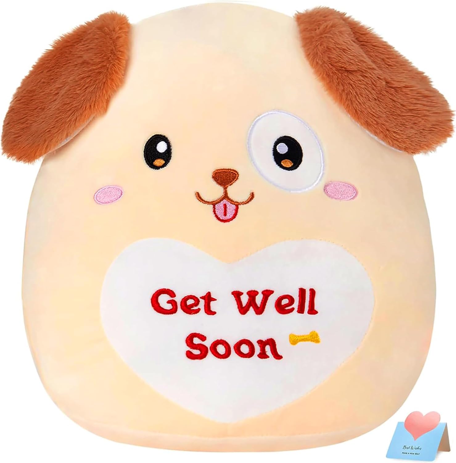 WEWILL 12 Get Well Soon Puppy Plush Pillow - Adorable Starter