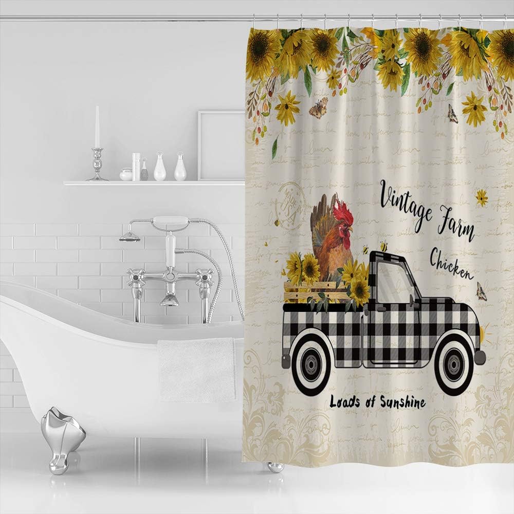 Luxurious Waterproof Bathroom Shower Curtain Set