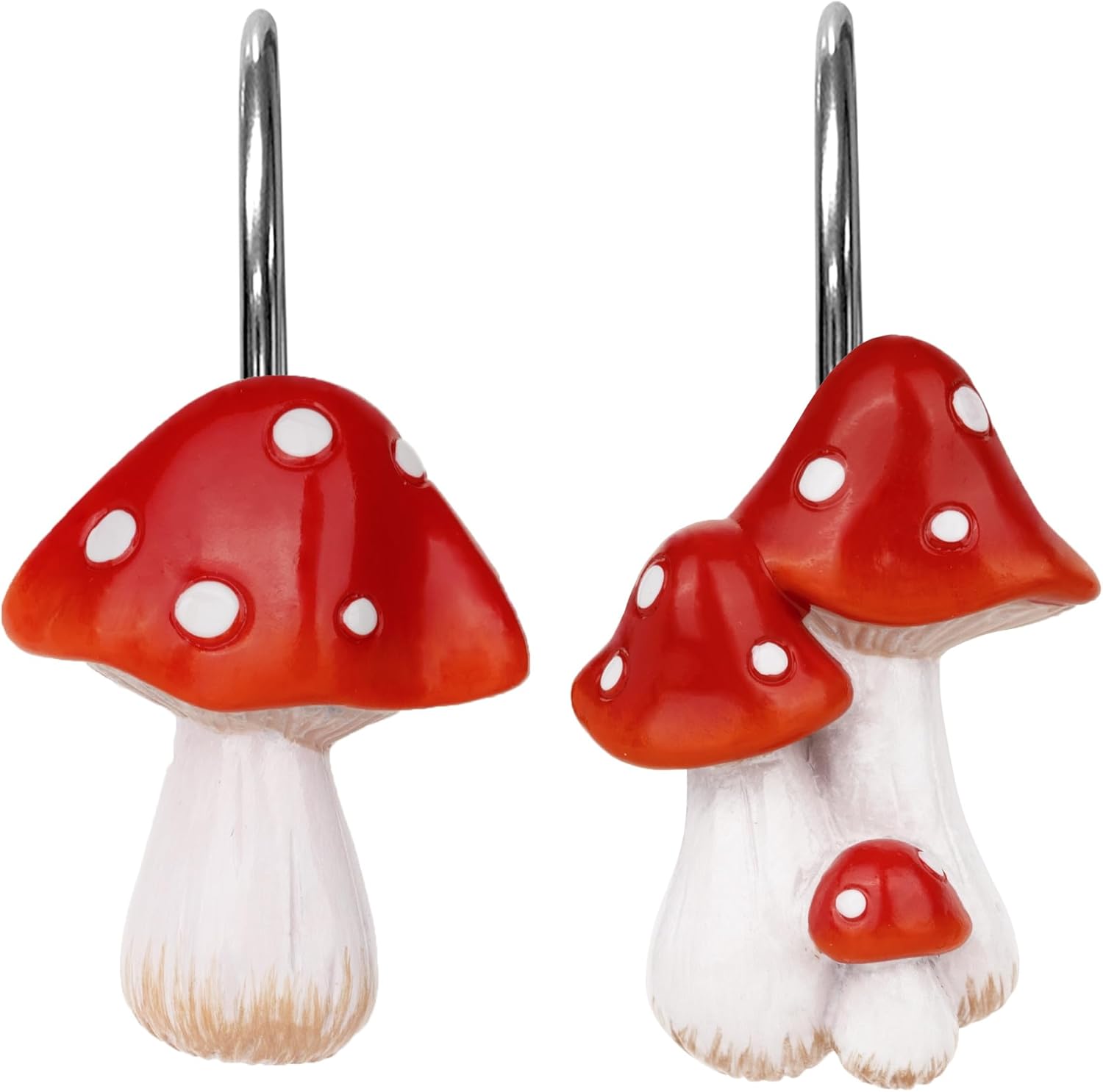 Sunlit Mushroom Decorative Shower Curtain Hangers