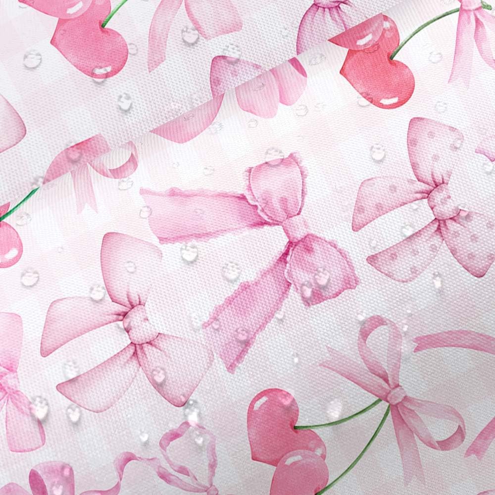 JAWO Cute Pink Bow Shower Curtain