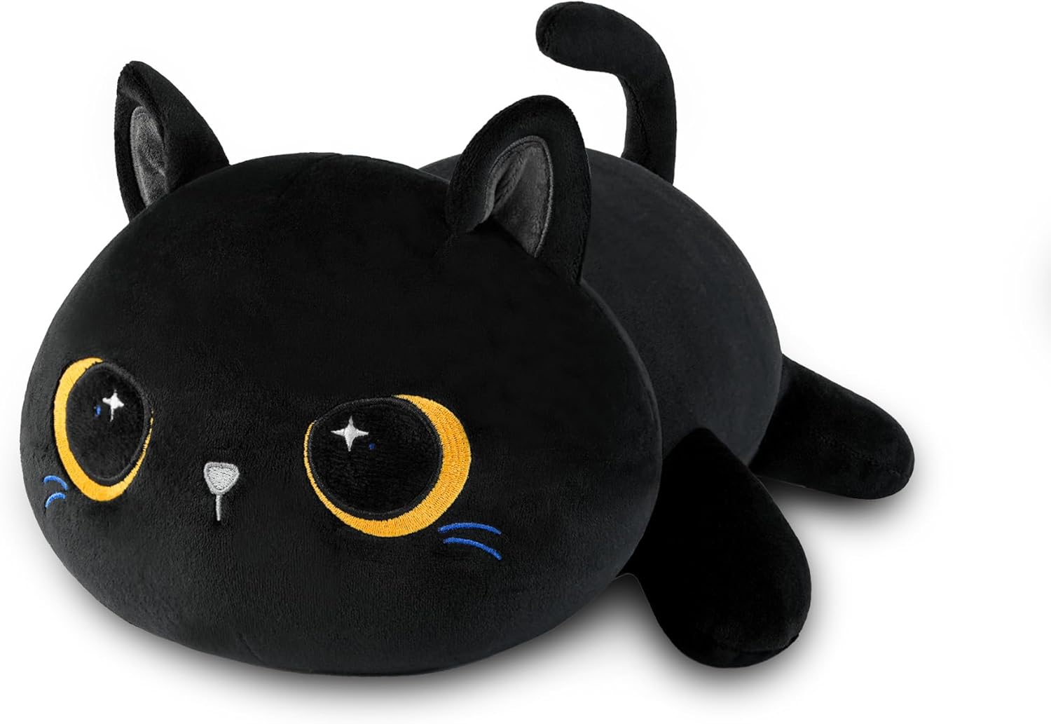 Stuffed Animal Pillow Black Cat Design Cozy for Kids Adults